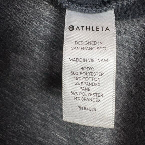 Athleta Victory Long Primaloft Hooded Jacket Full Up Down Zip Gray Black Small - Picture 4 of 11